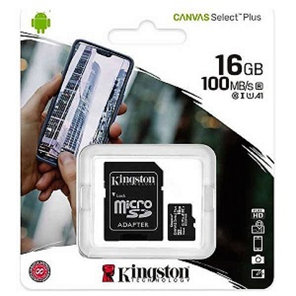 Εικόνα της Κάρτα Μνήμης KINGSTON 16GB MicroSD + Μετατροπέας (SDCS2/16GB)