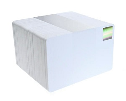 Εικόνα της Κενές λευκές πλαστικές κάρτες με χρυσό ολογραφικό CR80